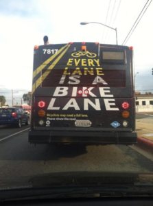 back of a bus