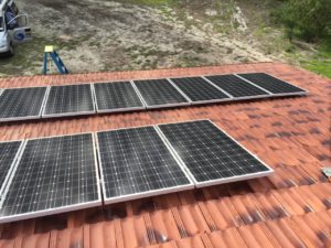 solar panels on the roof
